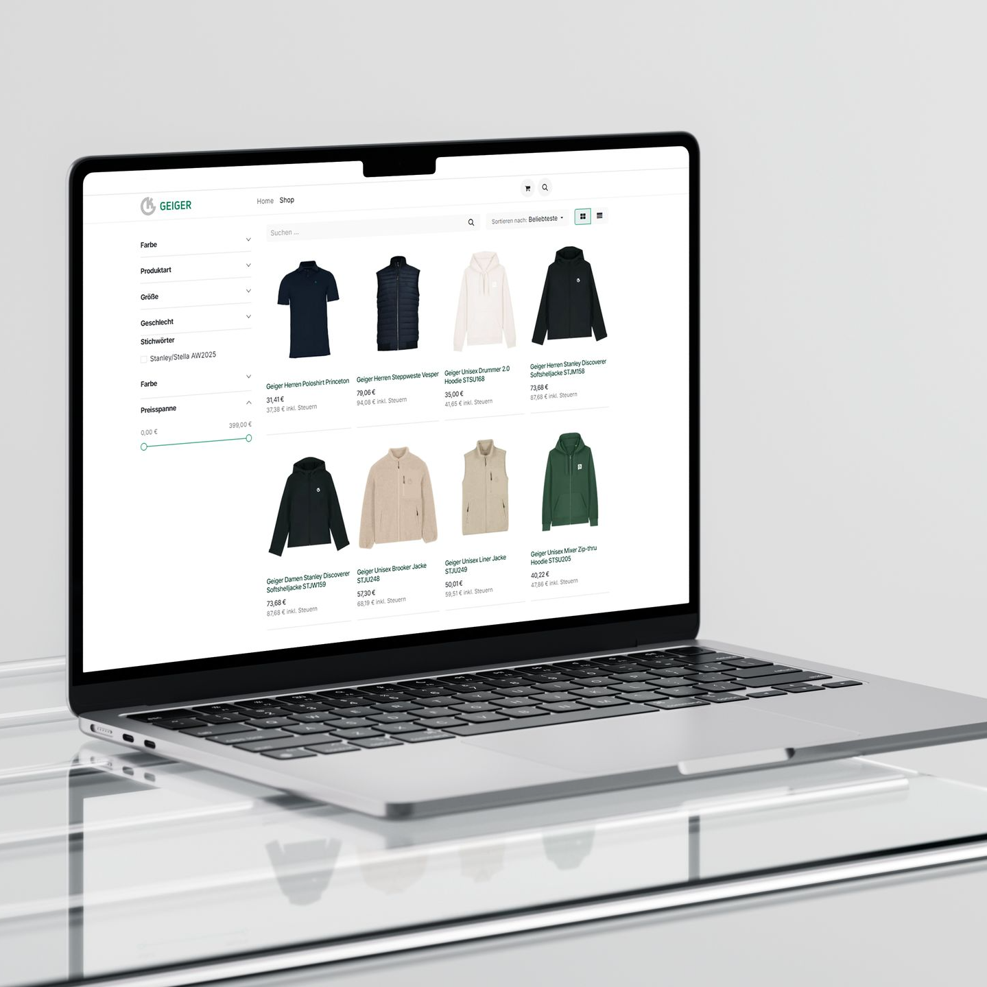 Mitarbeitershop Klamotten Geiger