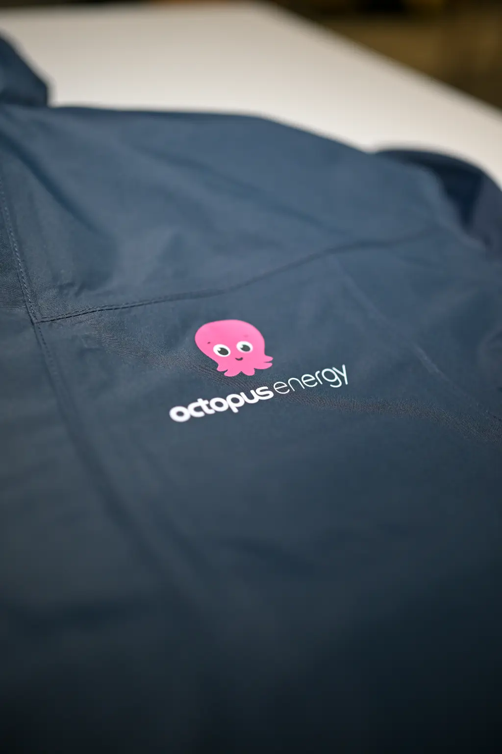 Regenjacke Bedruckung Octopus Energy