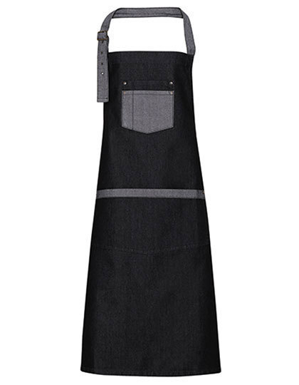 Premier Workwear Domain Contrast Denim Bib Apron PW127