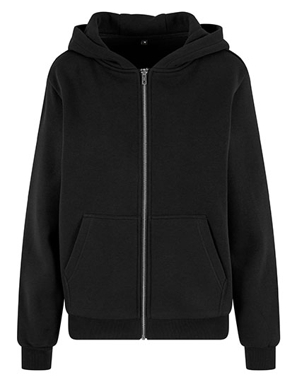 Build Your Brand Ladies Fluffy Zip Hoody BY290