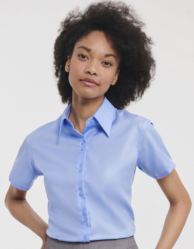 Russell Athletic Collection Ladies' Short Sleeve Tailored Ultimate Non-Iron Shirt Z957F