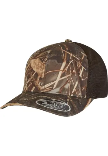 [FLEX-110MRC-00075-0050-brown-one size] Flexfit 110 Mesh RealTree Camo Cap