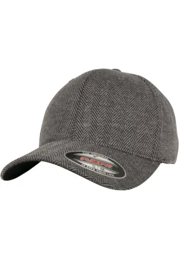 [FLEX-6277HM-00658-0044-black/h.grey-L/XL] Heringbone Melange Flexfit